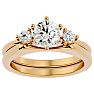 1 Carat Diamond Solitaire Ring With 1/5 Carat Enhancer In 14 Karat Yellow Gold Image-1