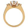 1 Carat Diamond Solitaire Ring With 1/5 Carat Enhancer In 14 Karat Yellow Gold Image-3