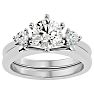 1 1/2 Carat Diamond Solitaire Ring With 1/5 Carat Enhancer In 14 Karat White Gold Image-1