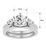 1 1/2 Carat Diamond Solitaire Ring With 1/5 Carat Enhancer In 14 Karat White Gold Image-5