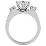 1 1/2 Carat Diamond Solitaire Ring With 1/5 Carat Enhancer In 14 Karat White Gold Image-3