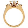 1 1/2 Carat Diamond Solitaire Ring With 1/5 Carat Enhancer In 14 Karat Yellow Gold Image-3