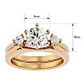1 1/2 Carat Diamond Solitaire Ring With 1/5 Carat Enhancer In 14 Karat Yellow Gold Image-5