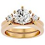 2 Carat Diamond Solitaire Ring With 1/5 Carat Enhancer In 14 Karat Yellow Gold Image-1