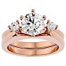 2 Carat Diamond Solitaire Ring With 1/5 Carat Enhancer In 14 Karat Rose Gold Image-1