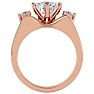 2 Carat Diamond Solitaire Ring With 1/5 Carat Enhancer In 14 Karat Rose Gold Image-3