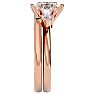 2 Carat Diamond Solitaire Ring With 1/5 Carat Enhancer In 14 Karat Rose Gold Image-4