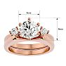 2 Carat Diamond Solitaire Ring With 1/5 Carat Enhancer In 14 Karat Rose Gold Image-5