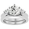 2 Carat Diamond Solitaire Ring With 1/5 Carat Enhancer In 14 Karat White Gold Image-1
