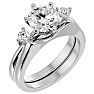 2 Carat Diamond Solitaire Ring With 1/5 Carat Enhancer In 14 Karat White Gold Image-2