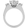 2 Carat Diamond Solitaire Ring With 1/5 Carat Enhancer In 14 Karat White Gold Image-3