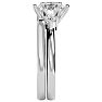 2 Carat Diamond Solitaire Ring With 1/5 Carat Enhancer In 14 Karat White Gold Image-4
