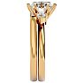 2 Carat Diamond Solitaire Ring With 1/5 Carat Enhancer In 14 Karat Yellow Gold Image-4