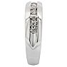 Estate Jewelry 1/8 Carat Channel Set Diamond Band Ring In 14 Karat White Gold, Size 7 Image-3