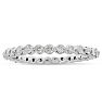 Estate Jewelry 3/4 Carat Diamond Common Prong Eternity Ring In 14 Karat White Gold, Size 7 Image-1