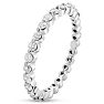 Estate Jewelry 3/4 Carat Diamond Common Prong Eternity Ring In 14 Karat White Gold, Size 7 Image-2
