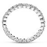 Estate Jewelry 3/4 Carat Diamond Common Prong Eternity Ring In 14 Karat White Gold, Size 7 Image-3