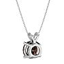 1 Carat Chocolate Bar Brown Champagne Diamond Solitaire Necklace In 14 Karat White Gold Filled, 18 Inches Image-4