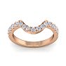 1/2 Carat Matching Moissanite Band In 14K Rose Gold Image-1