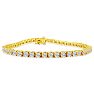 5 Carat Diamond Tennis Bracelet In 14 Karat Yellow Gold, 7 Inches. Fantastic Classic Beautiful Diamond Bracelet! Image-1