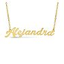 Alejandra Nameplate Necklace In Gold Image-1