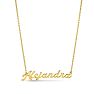 Alejandra Nameplate Necklace In Gold Image-2