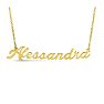 Alessandra Nameplate Necklace In Gold Image-1