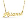 Ariana Nameplate Necklace In Gold Image-1