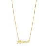 Ariana Nameplate Necklace In Gold Image-2