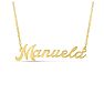 Manuela Nameplate Necklace In Gold Image-1