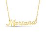 Mariana Nameplate Necklace In Gold Image-1