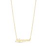 Mariana Nameplate Necklace In Gold Image-2