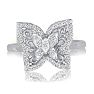 1/4ct Diamond Butterfly Ring in 10K White Gold Image-1