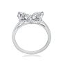 1/4ct Diamond Butterfly Ring in 10K White Gold Image-3