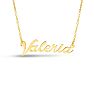 Valeria Nameplate Necklace In Gold Image-1