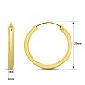 20MM Endless Hoop Earrings In 14 Karat Yellow Gold Over Sterling Silver Image-5