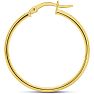30MM Classic Hoop Earrings In 14 Karat Yellow Gold Over Sterling Silver Image-3