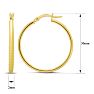 30MM Classic Hoop Earrings In 14 Karat Yellow Gold Over Sterling Silver Image-5
