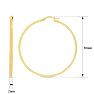 50MM Classic Hoop Earrings In 14 Karat Yellow Gold Over Sterling Silver Image-5