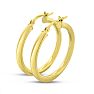 30x3MM Classic Hoop Earrings In 14 Karat Yellow Gold Over Sterling Silver Image-2