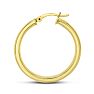30x3MM Classic Hoop Earrings In 14 Karat Yellow Gold Over Sterling Silver Image-3