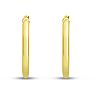 30x3MM Classic Hoop Earrings In 14 Karat Yellow Gold Over Sterling Silver Image-4