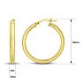30x3MM Classic Hoop Earrings In 14 Karat Yellow Gold Over Sterling Silver Image-5