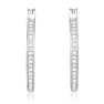 1/4ct Diamond Hoop Earrings in Sterling Silver. Our Most Popular Full Hoop! Image-2