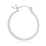 1/4ct Diamond Hoop Earrings in Sterling Silver. Our Most Popular Full Hoop! Image-4