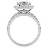 2 1/2 Carat Halo Diamond Bridal Set In 14 Karat White Gold With 1 1/2 Carat Center Diamond Image-3