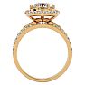 2 1/2 Carat Halo Diamond Bridal Set In 14 Karat Yellow Gold With 1 1/2 Carat Center Diamond Image-3