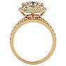 3 Carat Halo Diamond Bridal Set In 14 Karat Yellow Gold With 2 Carat Center Diamond Image-3