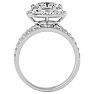 3 Carat Halo Diamond Bridal Set In 14 Karat White Gold With 2 Carat Center Diamond Image-3
