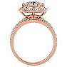 3 Carat Halo Diamond Bridal Set In 14 Karat Rose Gold With 2 Carat Center Diamond Image-3